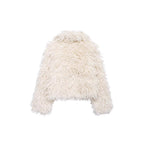 Women's short jacket made of high-pile faux fur in shaggy look Fashion Glam
