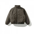 [Unisex Short padded bomber jacket with stand-up collar, zipper and elastic hem] Fashion Glam