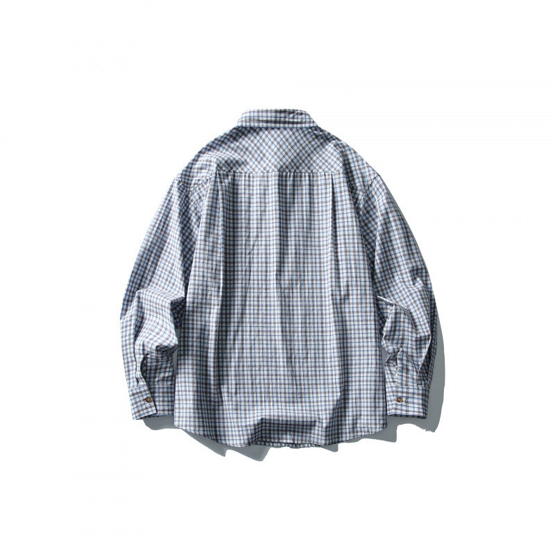 Men's Oversize Check Shirt with Chest Pocket and Relaxed Fit Fashion Glam
