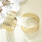 Women's Hanging Earrings in Elegant Wave Pattern Fashion Glam