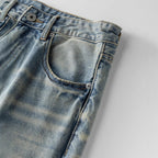 Women's Loose-Fit Straight-Leg Jeans with High Waist and Vintage Wash Fashion Glam
