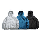 Unisex Padded Oversized Quilted Jacket with Asymmetrical Zipper Fashion Glam