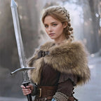 Women's shoulder cape made of fake fur with an asymmetrical hem and decorative belt Fashion Glam