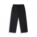 Unisex Wide Relaxed Pants with Elastic Waistband, Drawstring and Decorative Stitching Fashion Glam