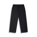Unisex Wide Relaxed Pants with Elastic Waistband, Drawstring and Decorative Stitching Fashion Glam