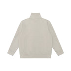 Unisex Oversize Sweatshirt with half zip, stand-up collar and kangaroo pocket Fashion Glam
