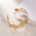 Women's Open Bangle with Elegant Wave Design Fashion Glam
