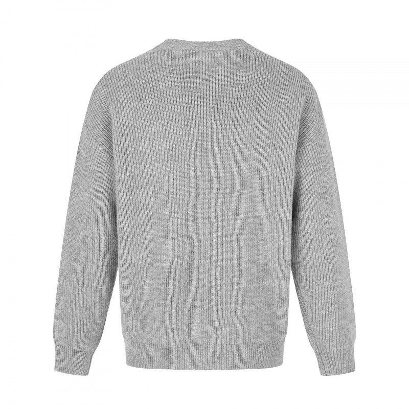 Unisex Soft Oversized Ribbed Sweater with Relaxed Fit and Tonal Texture Fashion Glam