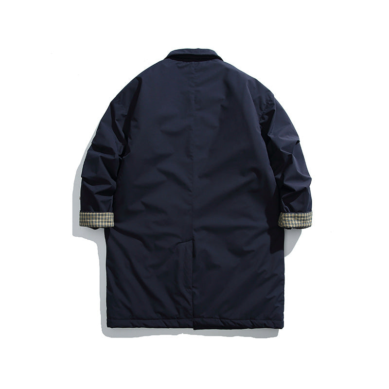 Men's Padded Coat with Shirt Collar and Thermal Lining Fashion Glam