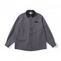 Men's Oversized Shirt Jacket with Cord Collar, Chest Pocket and Stud Detail Fashion Glam