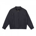 Unisex short jacket in overshirt style with standing collar, zipper, and elastic hem Fashion Glam