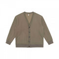 Unisex Oversized Waffle Knit Cardigan with V-Neck, Button Placket and Patch Pockets Fashion Glam
