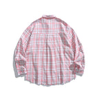 Unisex Boxy overshirt in checked linen blend with frayed hem and patch pockets Fashion Glam