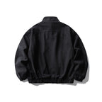 Unisex Boxy Zip Blouson Jacket made of Canvas with Stand-Up Collar, Asymmetrical Zipper Pockets and Elastic Hem Fashion Glam
