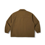 Unisex Boxy Utility Shirt Jacket with Multiple Flap Pockets and Snap Button Closure Fashion Glam