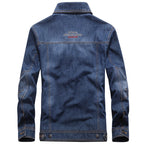 Men's denim jacket in vintage look with patch, chest pockets, and breathable mesh lining Fashion Glam