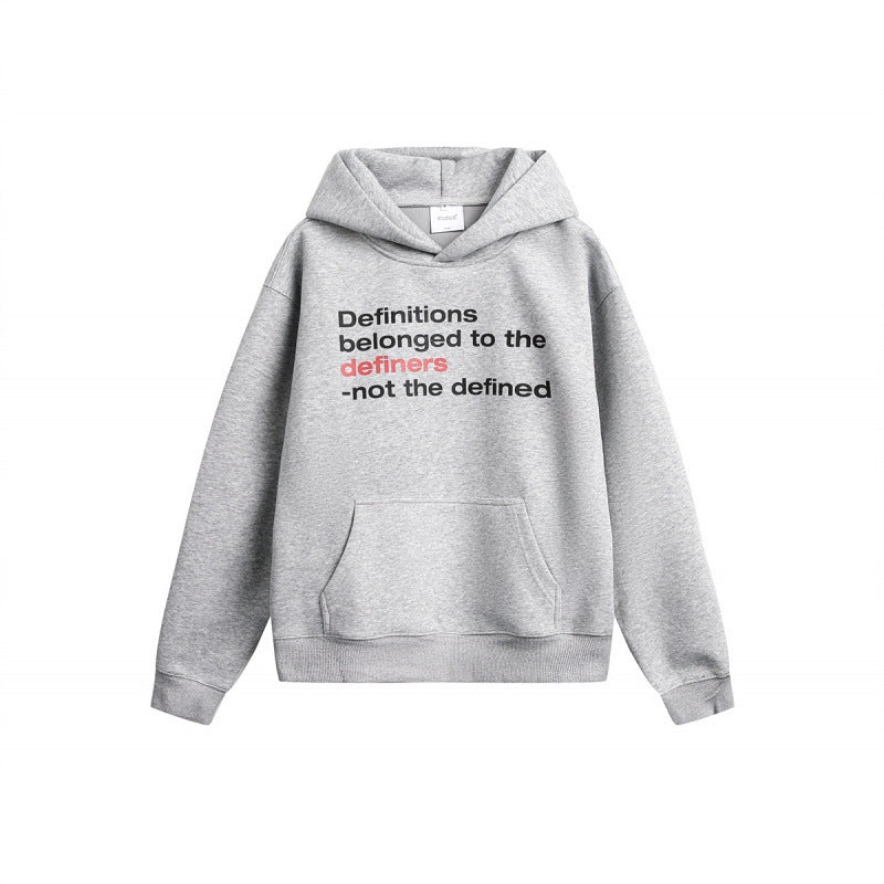Unisex Oversize Hoodie made of cotton blend with kangaroo pocket and statement print Fashion Glam