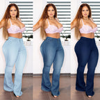 Ladies High-Waist Flared Jeans in figure-enhancing Curvy Cut Fashion Glam