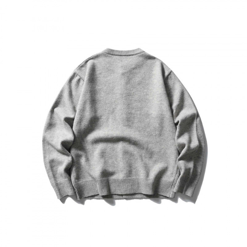Unisex Boxy Fine Knit Cardigan with Round Neck and Ribbed Trims Fashion Glam