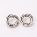 Women's Hanging Earrings with Elegant, Curved Ring Design Fashion Glam