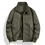 Men's cotton canvas blouson with ribbed cuffs and stand-up collar Fashion Glam