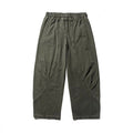 Men's Loose Workwear Pants with Elastic Waistband and Curved Seam Panels Fashion Glam