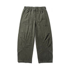 Men's Loose Workwear Pants with Elastic Waistband and Curved Seam Panels Fashion Glam