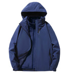 Men's three-layer waterproof outdoor softshell jacket with detachable fleece inner jacket Fashion Glam