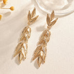 Women's Hanging Earrings with Elegant Leaf Design Fashion Glam