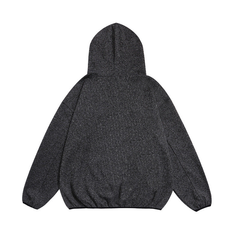 Unisex Cozy Oversized Hoodie with Elastic Hem and Half Zipper Fashion Glam