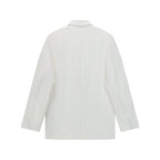 Unisex Boxy Oversized Blazer with Notch Lapel and Flap Pockets Fashion Glam