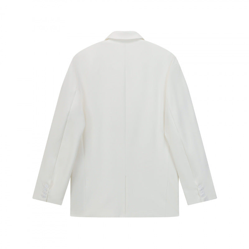 Unisex Boxy Oversized Blazer with Notch Lapel and Flap Pockets Fashion Glam