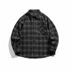 Men's Relaxed-Fit Flannel Lumberjack Shirt with Chest Pocket and Curved Hem Fashion Glam