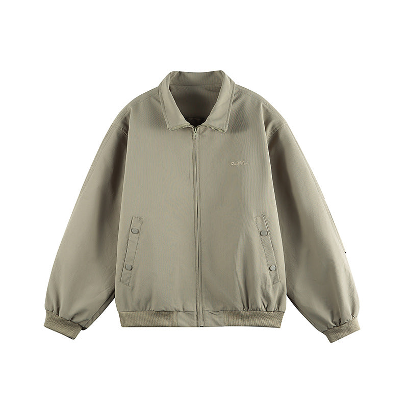 Unisex Oversize Utility Bomber Jacket with concealed zipper and elastic cuffs Fashion Glam