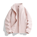 Unisex fleece jacket with standing collar, full-length zipper and elastic cuffs Fashion Glam