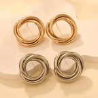 Women's Hanging Earrings with Elegant, Curved Ring Design Fashion Glam