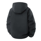 Men's Minimalist Tech Softshell Parka with Hood, Concealed Zipper and Cargo Chest Pockets Fashion Glam