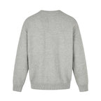 Unisex Boxy Knit Cardigan with Round Neckline and Full Button Placket Fashion Glam