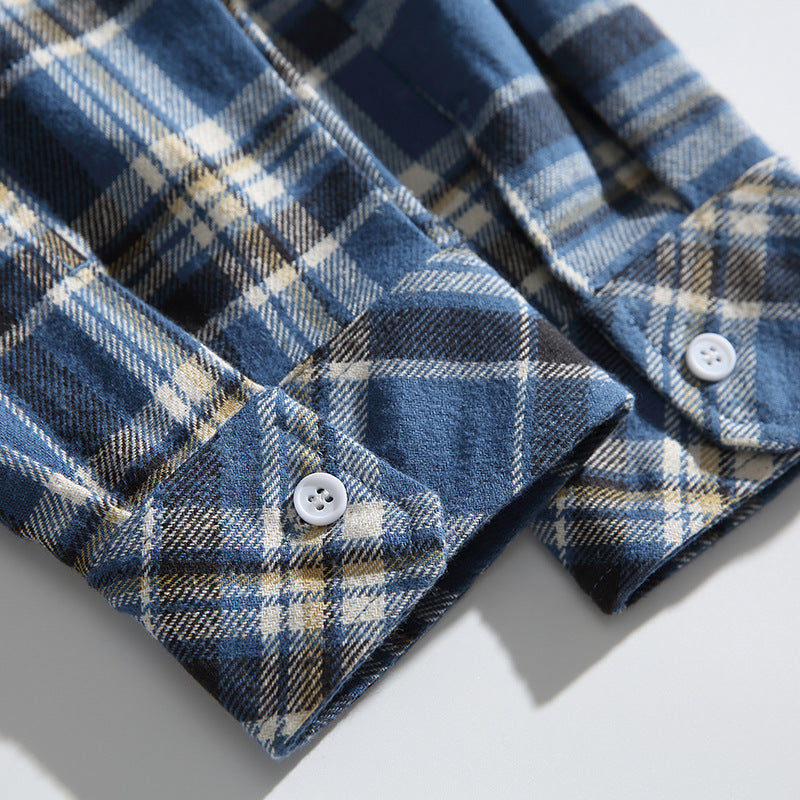 Unisex Checked Overshirt in Boxy Cut with Chest Flap Pockets made of Soft Flannel Fashion Glam