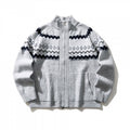 Unisex Norweger cardigan with full zipper, stand-up collar, and side pockets Fashion Glam