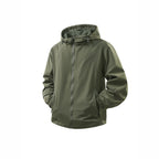 Men's Lightweight Breathable Hooded Windbreaker with Mesh Lining and Zipper Pockets Fashion Glam