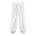 Women's soft satin joggers with drawstring waistband and elastic cuffs Fashion Glam