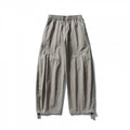 Unisex Wide Cropped Cargo Pants with Drawstring Waistband, Multifunctional Flap Pockets, and Adjustable Leg Straps Fashion Glam