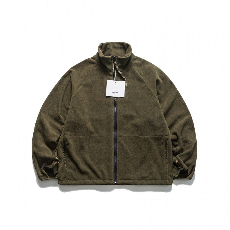 Unisex Oversize-Utility-Rain Jacket with Hood and Concealed Zipper Fashion Glam