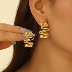 Women artistically designed hoops Fashion Glam
