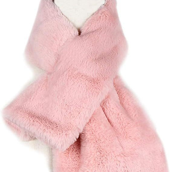 Ladies Luxurious Faux Fur Stole with Pocket Slot and Soft Thermal Lining Fashion Glam
