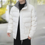 Men's quilted jacket with houndstooth lining and adjustable hem Fashion Glam