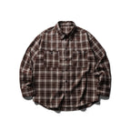 Men's Boxy Check Work Shirt made of soft flannel with double breast pockets Fashion Glam