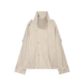 Women's Cape-like Short Double-breasted Trench Coat with High Stand Collar and Adjustable Cuffs Fashion Glam