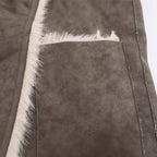 Women Longer Reversible Faux Fur Coat with Oversized Shawl Collar and Patch Pockets Fashion Glam